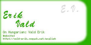 erik vald business card